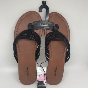 Chatties Footwear Black Thong Sandals